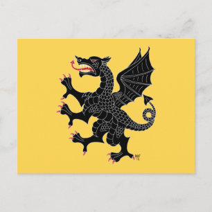 Dragon Rampant Sable Postcard