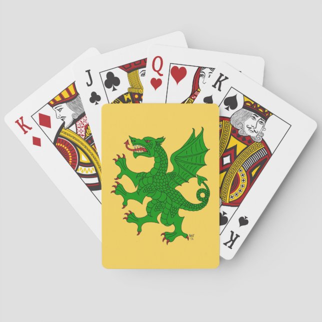 Dragon Rampant Vert Playing Cards (Back)