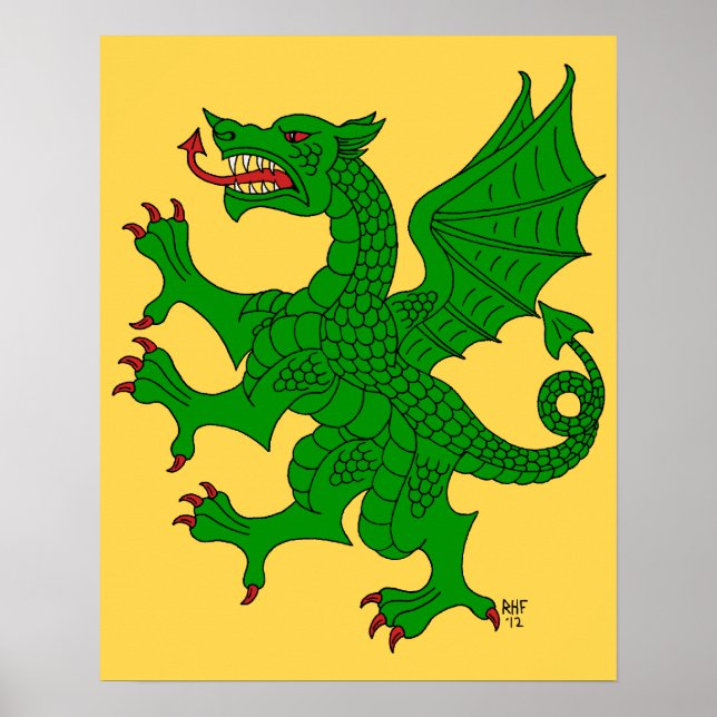 Dragon Rampant Vert Poster (Front)