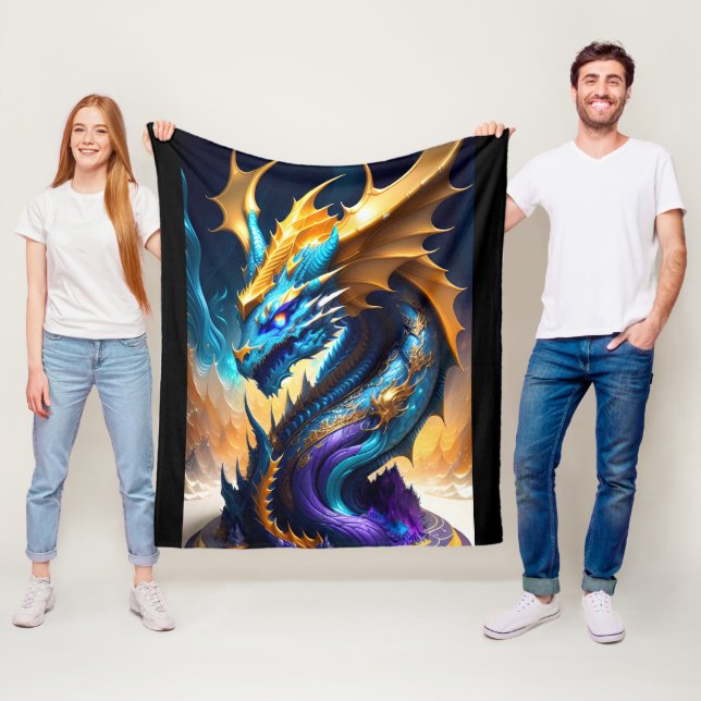 Dragon Realm 1 Fleece Blanket (In Situ)