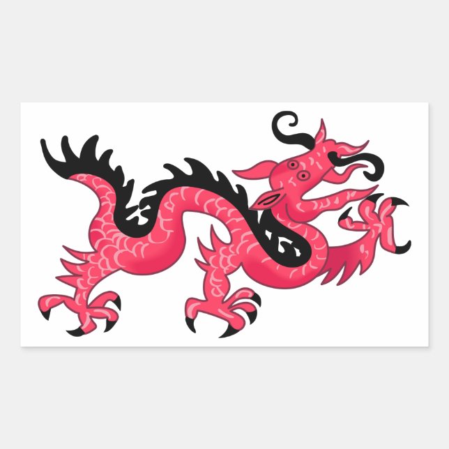 Dragon Rectangular Sticker (Front)