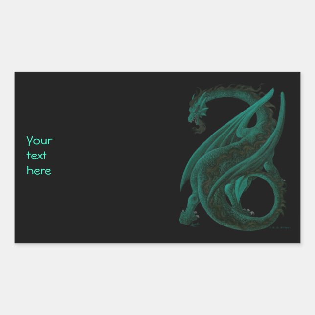 Dragon Rectangular Sticker (Front)