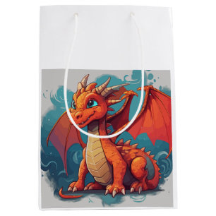 Dragon red artwork medium gift bag