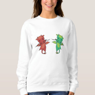 Dragon Red Blue Dragon Fairy Tale Fantasy Sweatshirt