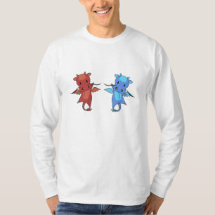 Dragon Red Blue Dragon Fairy Tale Fantasy T-Shirt