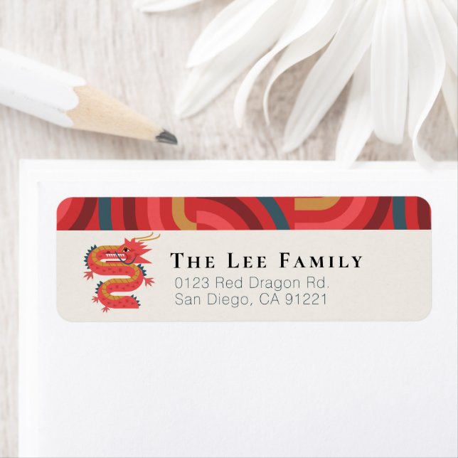 Dragon Red Geometric Chinese New Year (Insitu)