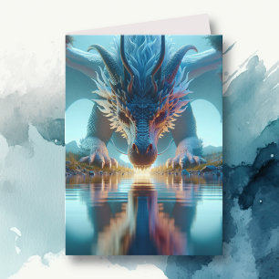 Dragon Reflection Birthday Card