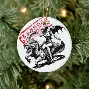 Dragon Ride Delight Ceramic Tree Decoration
