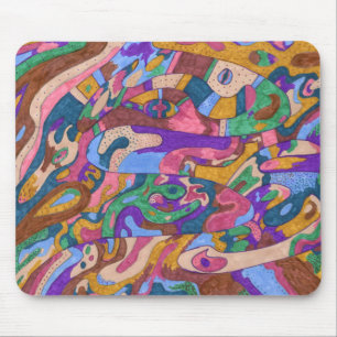 Dragon Ride, Original Abstract Mouse Pad