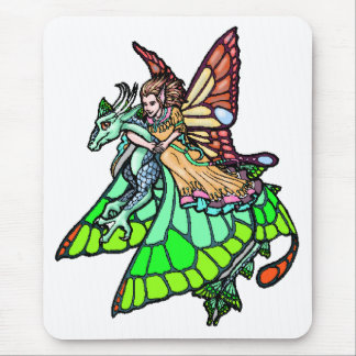 Dragon Rider Fairy Mouse Pad