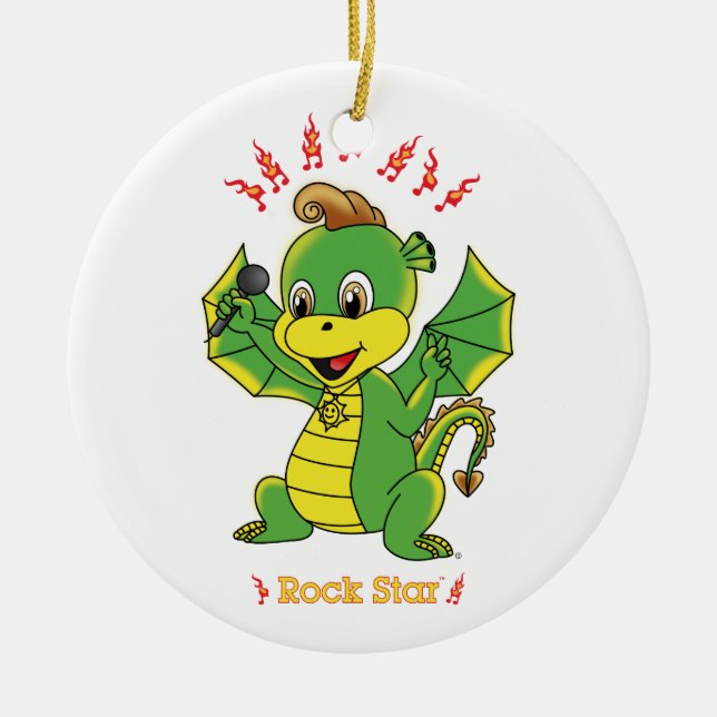 Dragon Rockstar™ Ornament (Front)