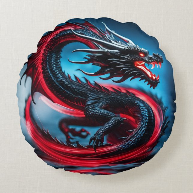 Dragon Round Cushion (Front)