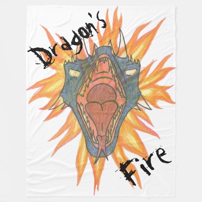 Dragon’s Fire Fleece Blanket (Front)
