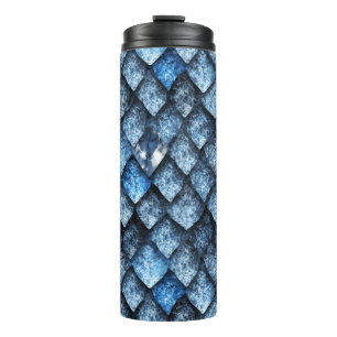 Dragon scales / blue gems thermal tumbler