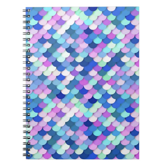 "Dragon Scales" - blue, orchid and lavender Notebook (Front)