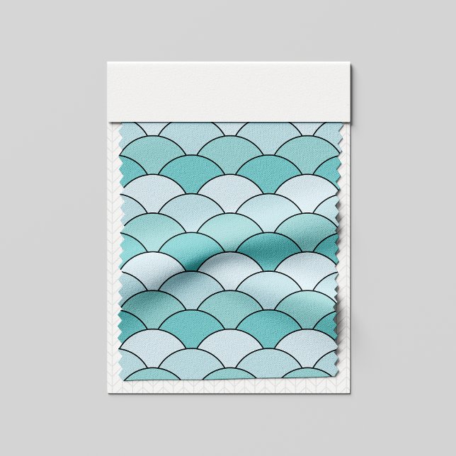 Dragon Scales, Fans, Waves, Seigaiha, Blue Fabric (Creator Uploaded)