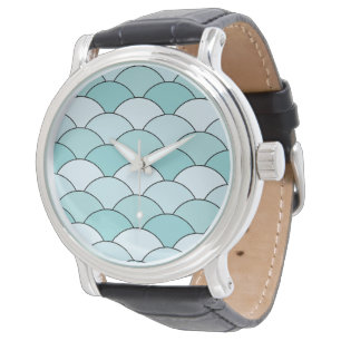 Dragon Scales, Fans, Waves, Seigaiha, Blue Watch