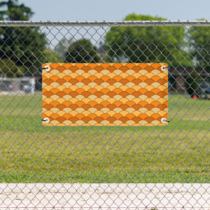 Dragon Scales, Fans, Waves, Seigaiha, Orange Banner