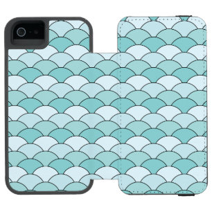 Dragon Scales, Fans, Waves, Seigaiha, Orange Incipio Watson™ iPhone 5 Wallet Case