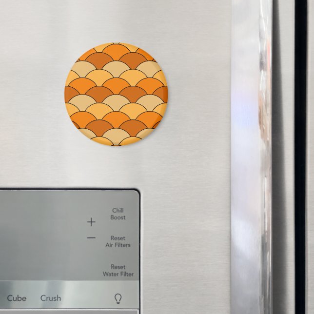 Dragon Scales, Fans, Waves, Seigaiha, Orange Magnet (In Situ (Fridge))
