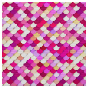 "Dragon Scales" - magenta, pink and gold Fabric