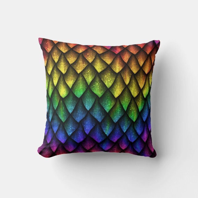 Dragon scales seamless 3D texture. Cushion (Front)