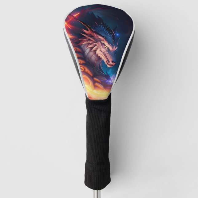 Dragon Scape Fire Night Golf Head Cover (Front)