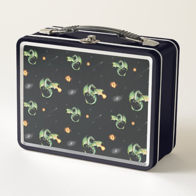 Dragon Seamless Pattern  Metal Lunch Box (Front)