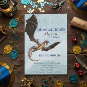Dragon Serpent Birthday Party Child's Invitation