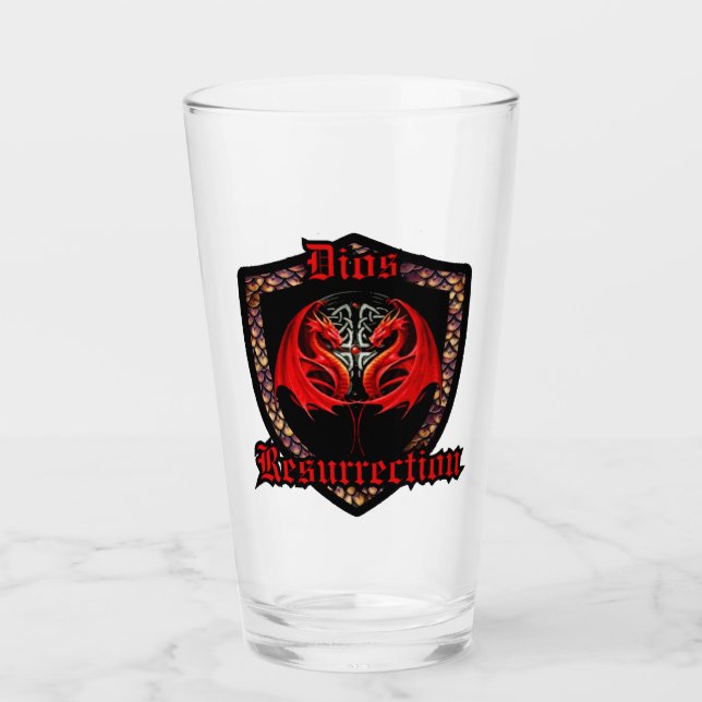 Dragon Shield Glass Tumbler (Front)