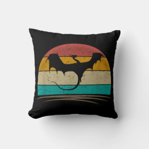 Dragon Shirt Retro Vintage Dragon Mythical Creatur Cushion