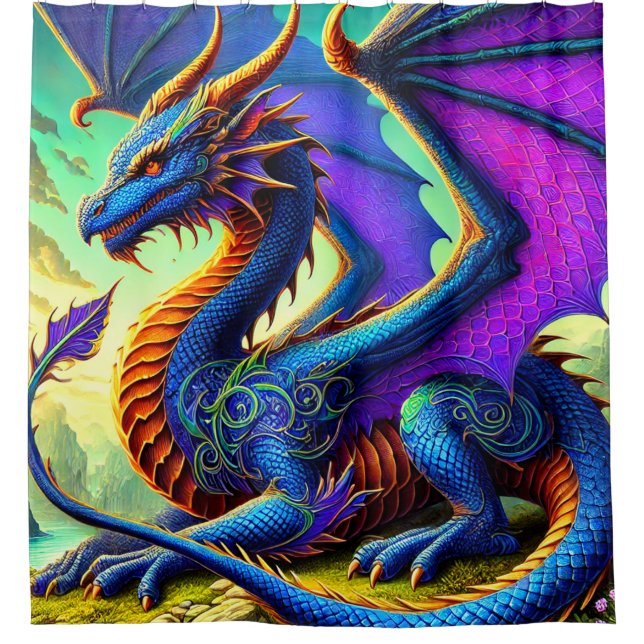 Dragon Shower Curtain (Front)