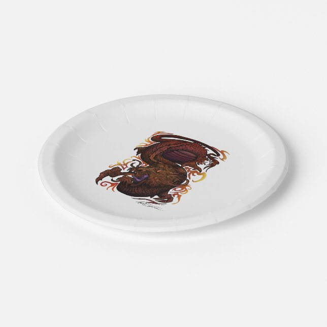 Dragon (Signature Design) Paper Plate (Angled)