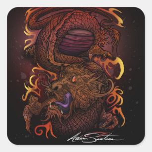 Dragon (Signature Design) Square Sticker
