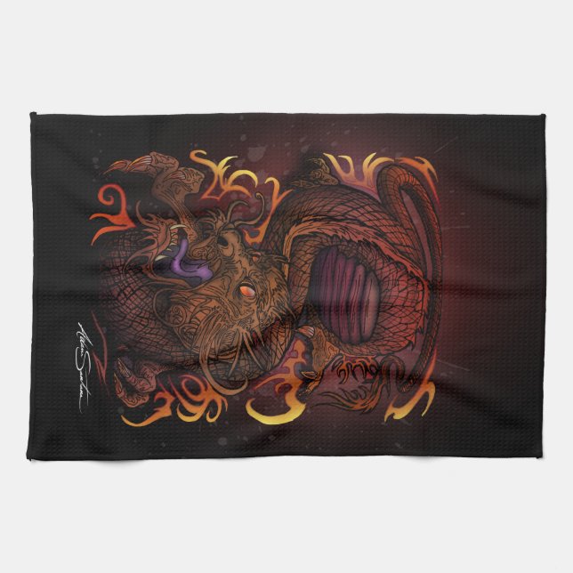 Dragon (Signature Design) Tea Towel (Horizontal)