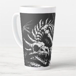 Dragon Skeleton — by BurnsInHell Latte Mug