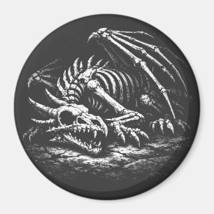 Dragon Skeleton — by BurnsInHell Magnet