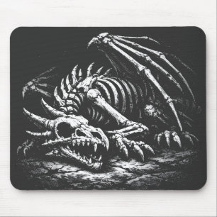 Dragon Skeleton — by BurnsInHell Mouse Pad