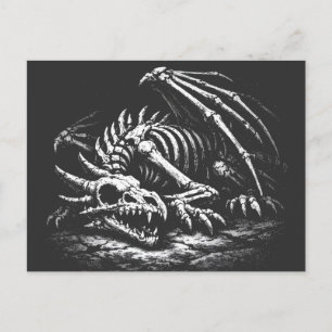 Dragon Skeleton — by BurnsInHell Postcard