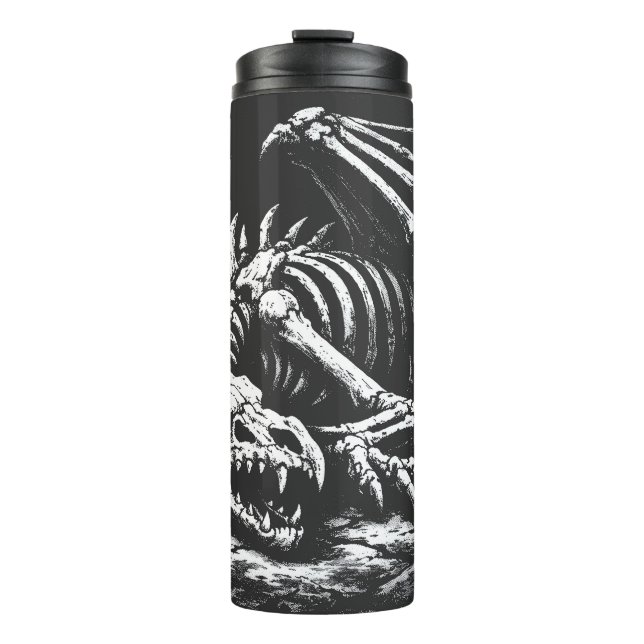 Dragon Skeleton — by BurnsInHell Thermal Tumbler (Front)