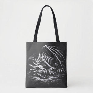 Dragon Skeleton — by BurnsInHell Tote Bag