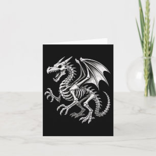 Dragon Skeleton Halloween Fantasy Boys Girls Kids Card