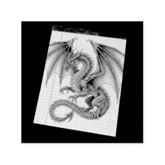 Dragon Sketch Mug Self-inking Stamp