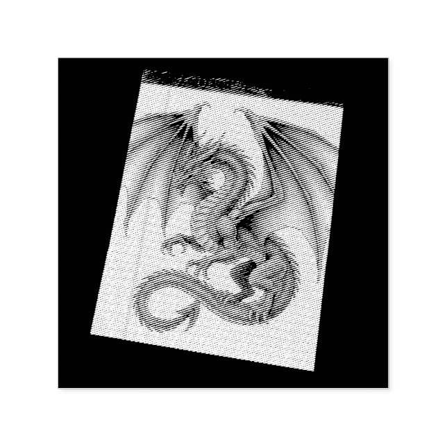 Dragon Sketch Mug Self-inking Stamp (Design)