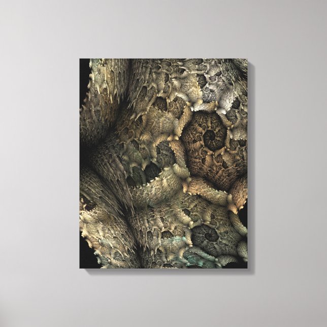 Dragon Skin Fractal Art Canvas Print (Front)