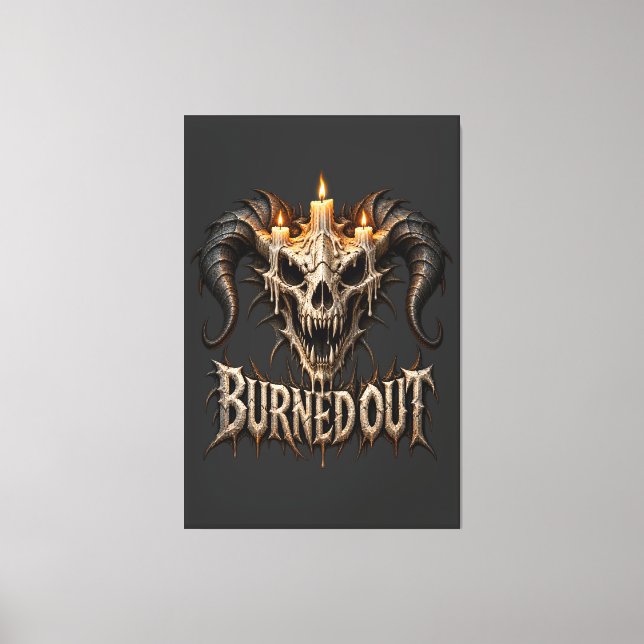 Dragon Skull Canvas Print (Front)