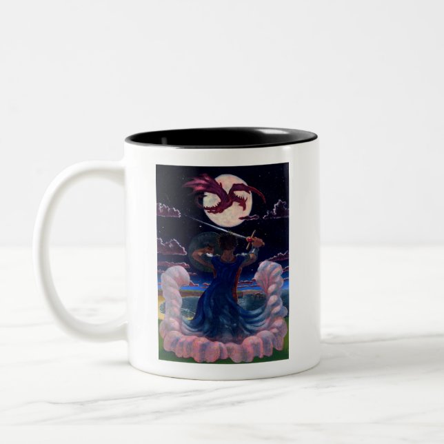 Dragon Slayer Two-Tone Coffee Mug (Left)