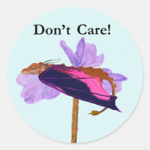 Dragon Sleeping Classic Round Sticker