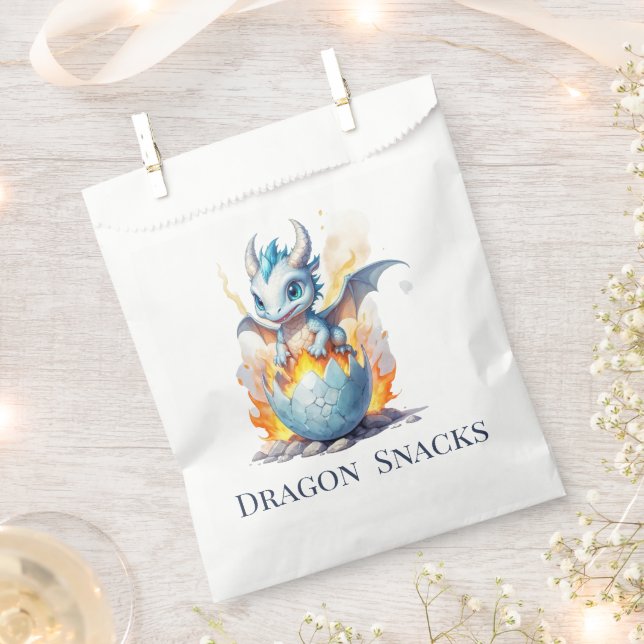 Dragon Snacks Frostfire Hatchling Fantasy Favour Bags (Clipped)