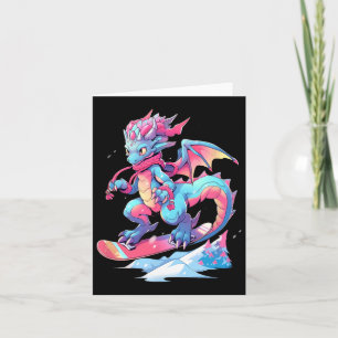 Dragon Snowboard Snowboarder Snowboarder Winter Card
